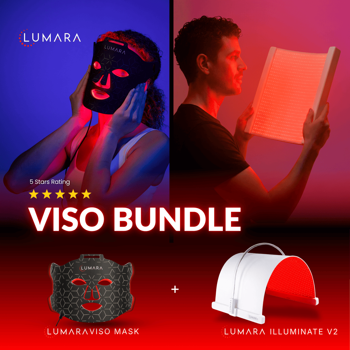 VISO 660nm Red Light Face Mask