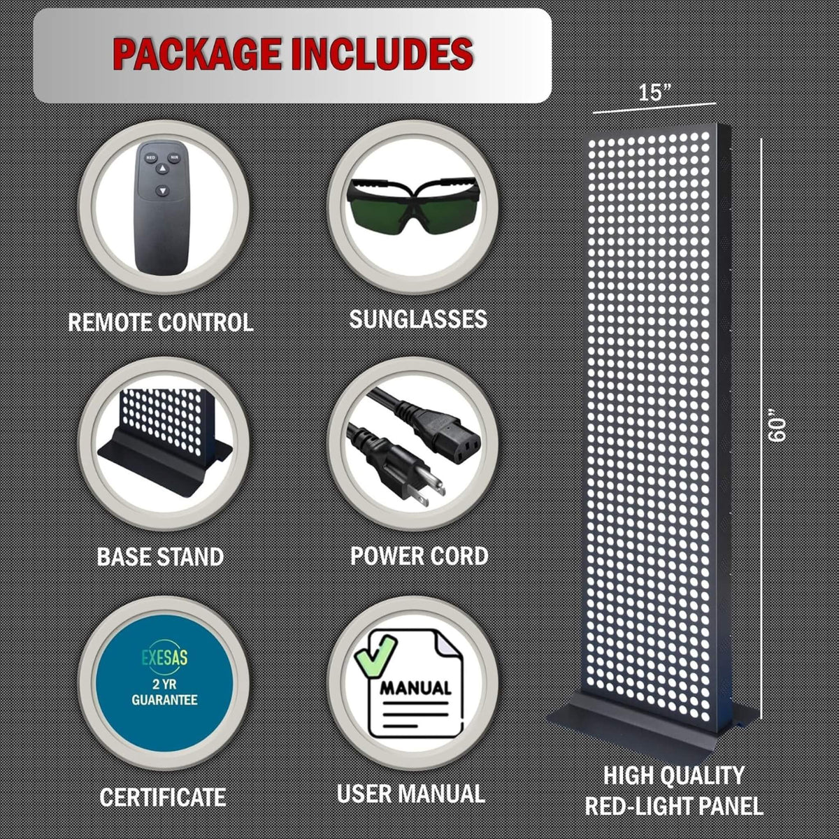 Dual-Chip Red Light Panel – 600, 800 or 1008 LEDs