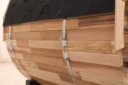 Blisspod Prague | Canadian Red Cedar | Outdoor Barrel Sauna | Full Glass Back