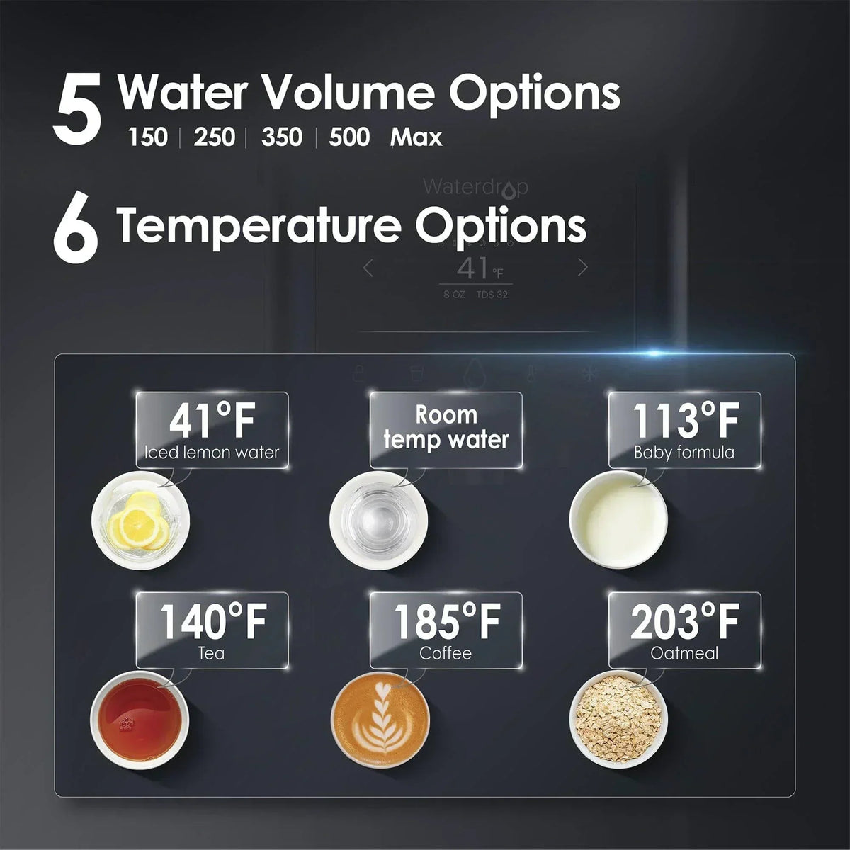 Waterdrop A1 Hot & Cold Countertop RO Water Dispenser