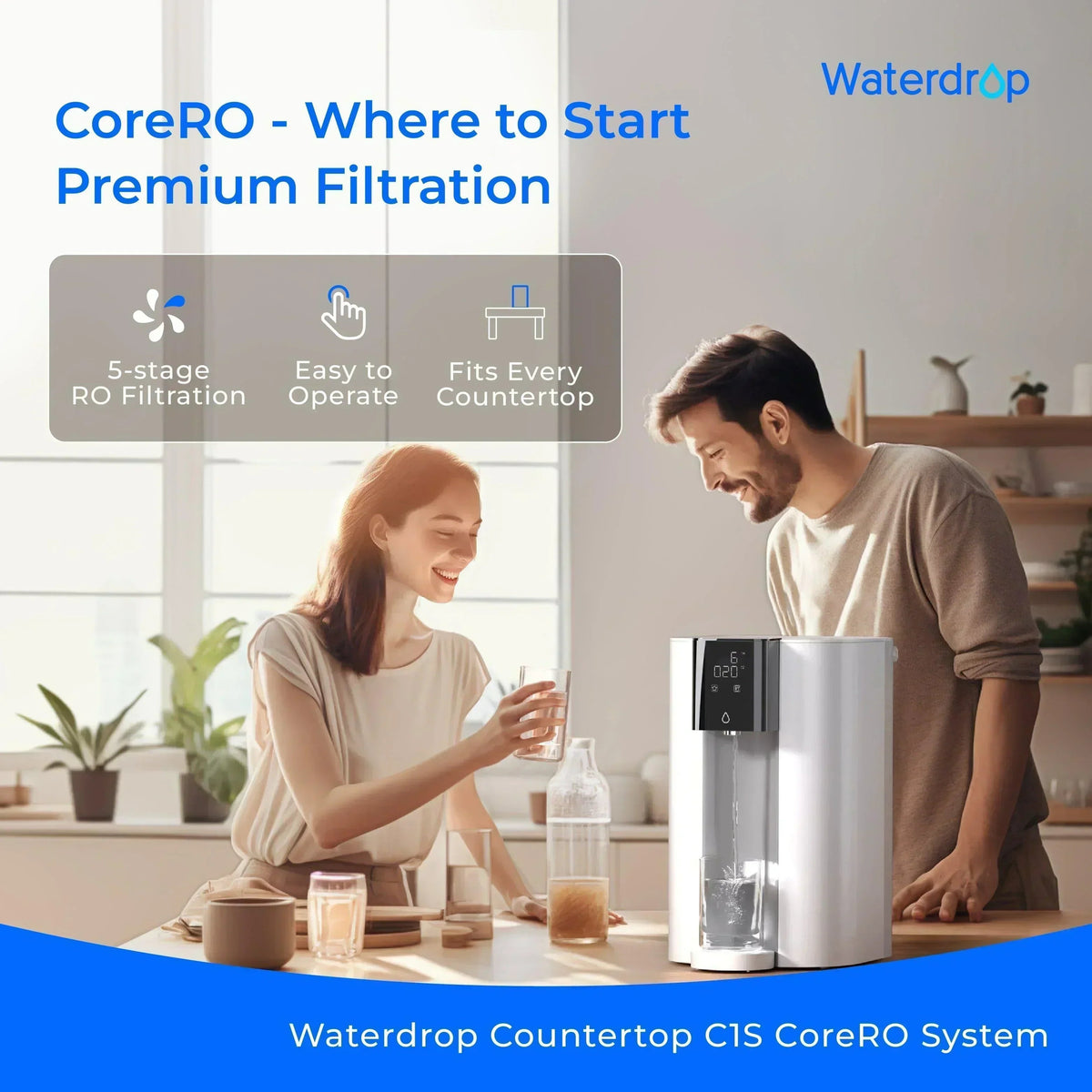 Waterdrop C1H Instant Hot Countertop RO System