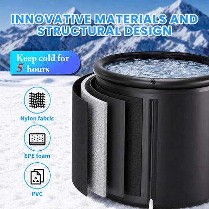 Foldable Cold Plunge Tub with 1/3 HP Smart Chiller (SAK16452)