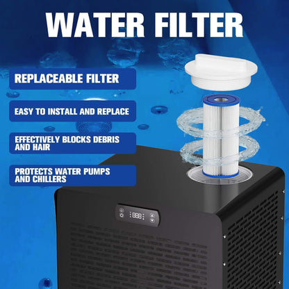 Foldable Cold Plunge Tub with 1/3 HP Smart Chiller (SAK16452)