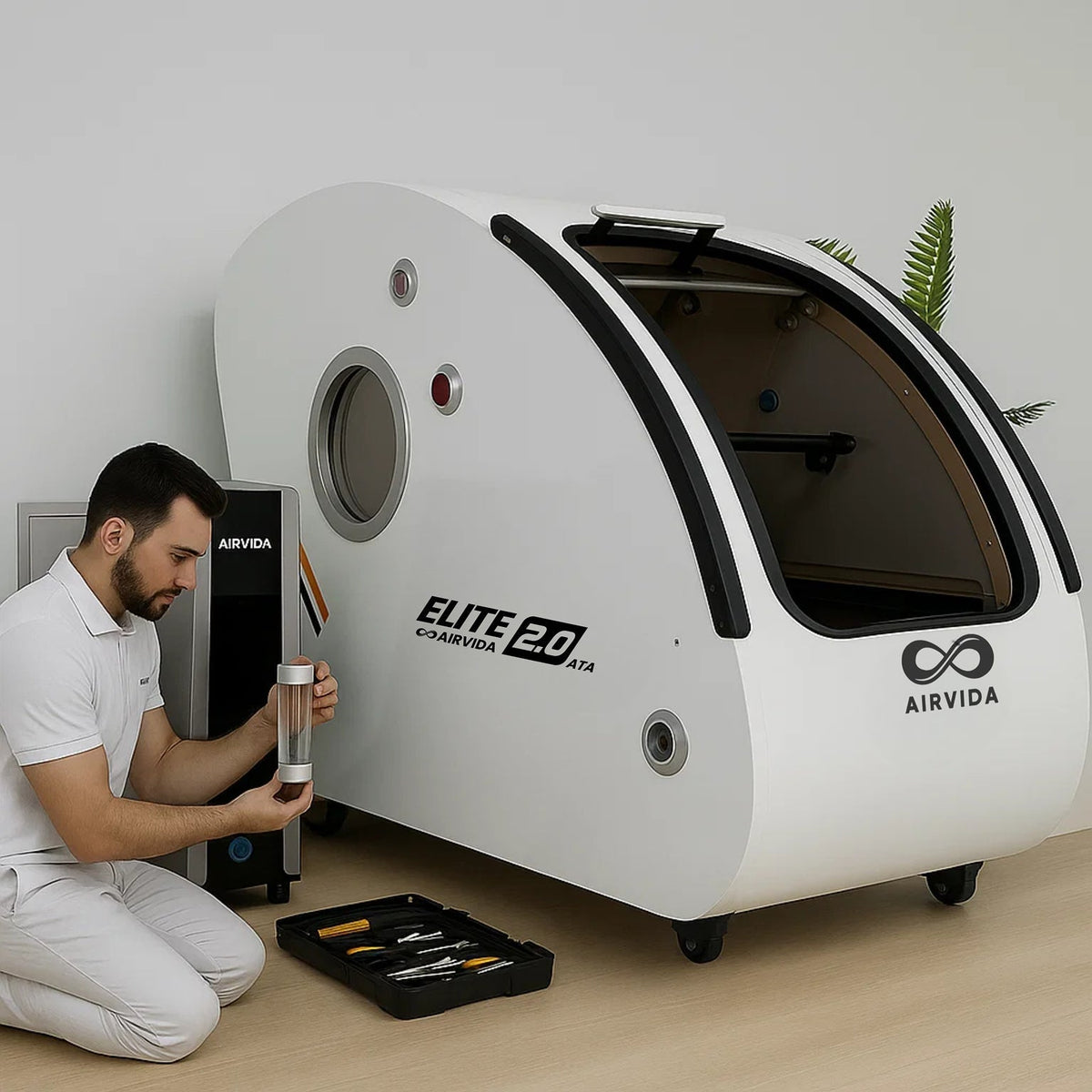 Airvida Elite Seated Hard-Shell Hyperbaric Chamber | 1.3–2.0 ATA
