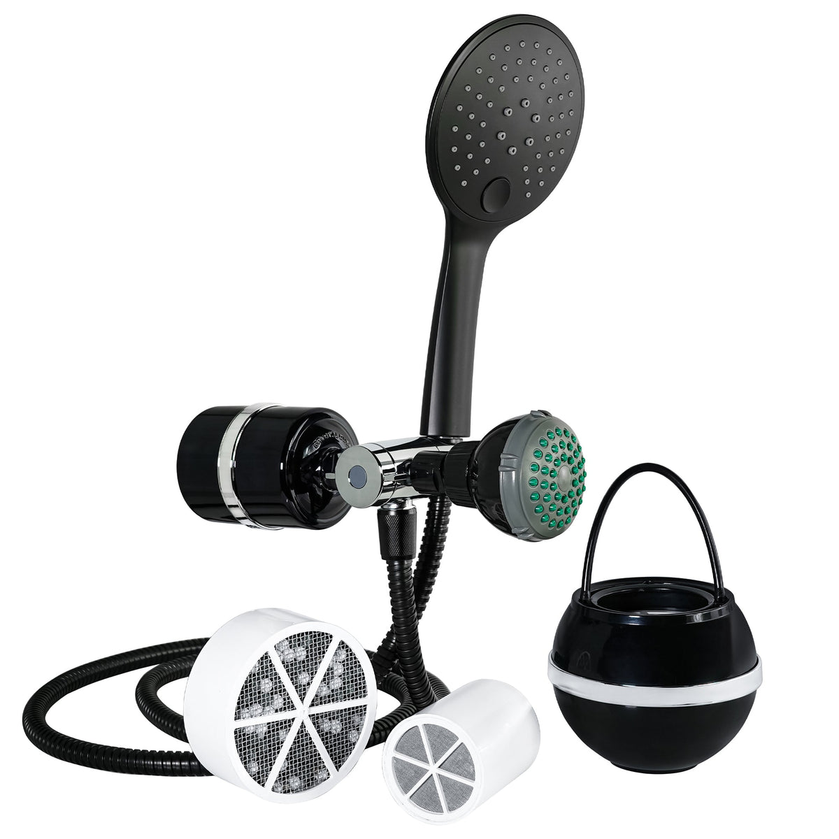 Crystal Quest Shower Filter & Bath Ball Filter Bundle