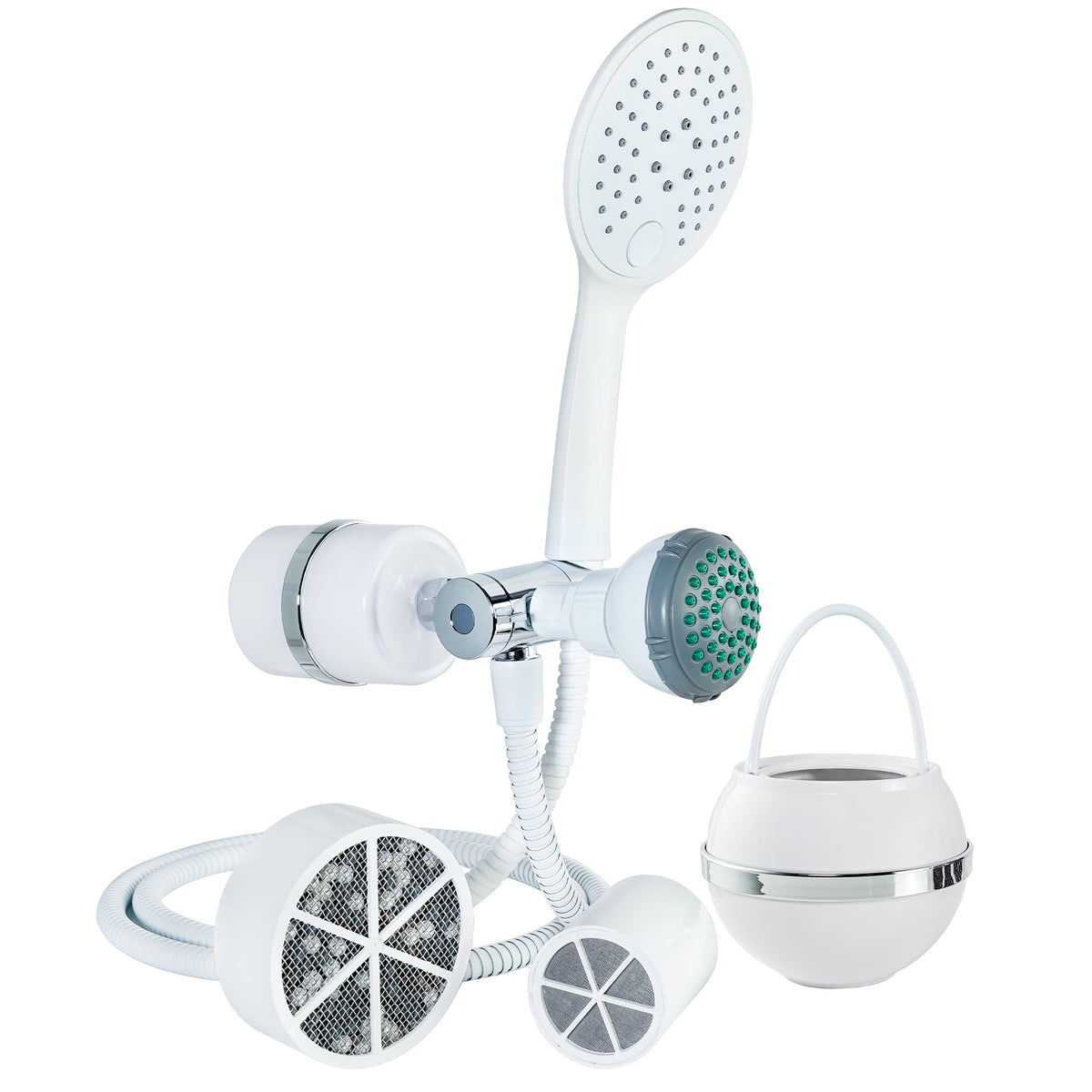Crystal Quest Shower Filter & Bath Ball Filter Bundle