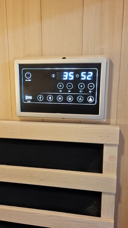 NiceBeam 1–2 Person Infrared Sauna with Red Light & Wood Options