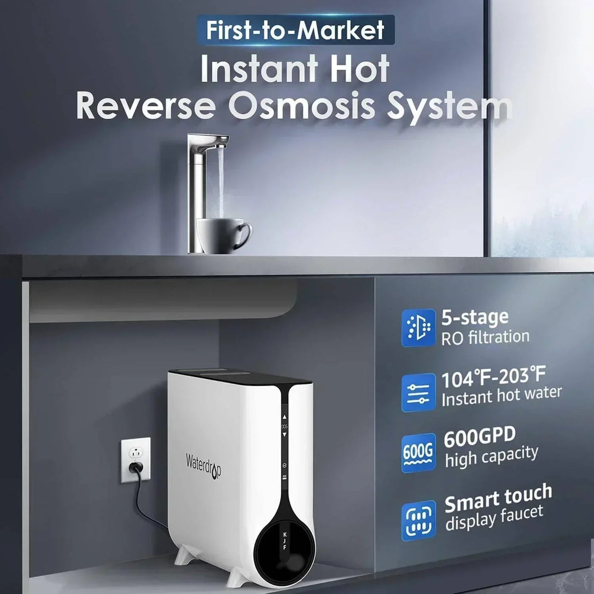 Waterdrop K6 Reverse Osmosis Hot Water Dispenser