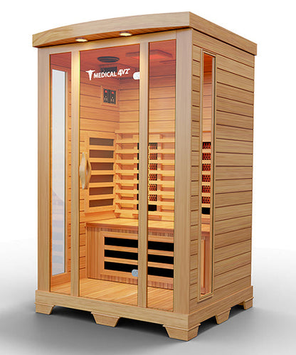Medical Sauna 4 | 2-Person Full Spectrum Infrared Sauna | Hemlock | 1700W