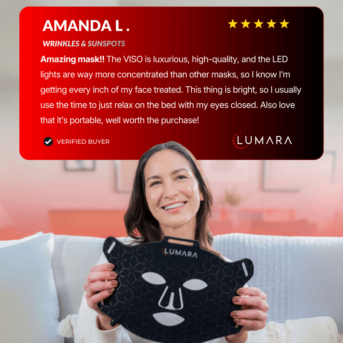 VISO 660nm Red Light Face Mask