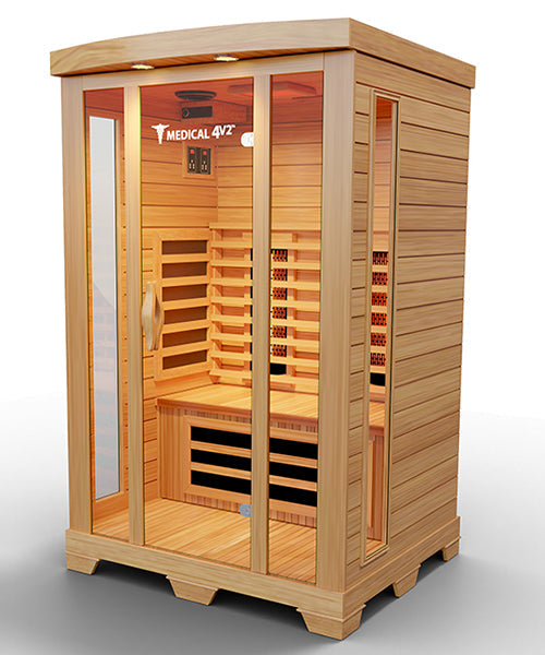 Medical Sauna 4 | 2-Person Full Spectrum Infrared Sauna | Hemlock | 1700W