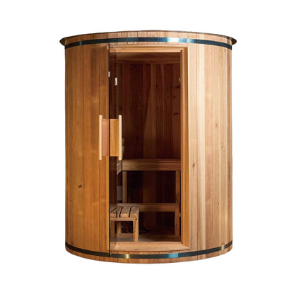 Barcelona 78-Inch 4-Person Cedar Vertical Barrel Sauna with 6 kW Heater