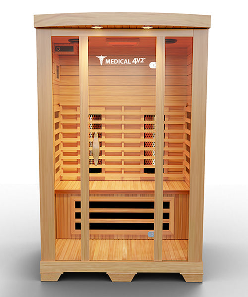 Medical Sauna 4 | 2-Person Full Spectrum Infrared Sauna | Hemlock | 1700W