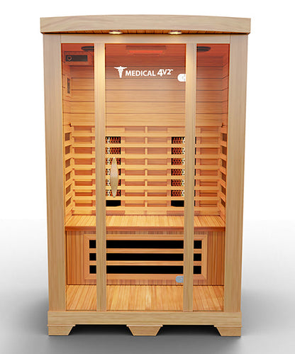 Medical Sauna 4 | 2-Person Full Spectrum Infrared Sauna | Hemlock | 1700W