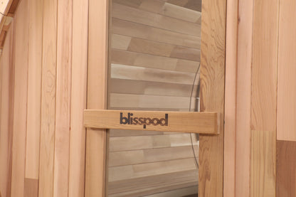 Blisspod Prague | Canadian Red Cedar | Outdoor Barrel Sauna | Full Glass Back