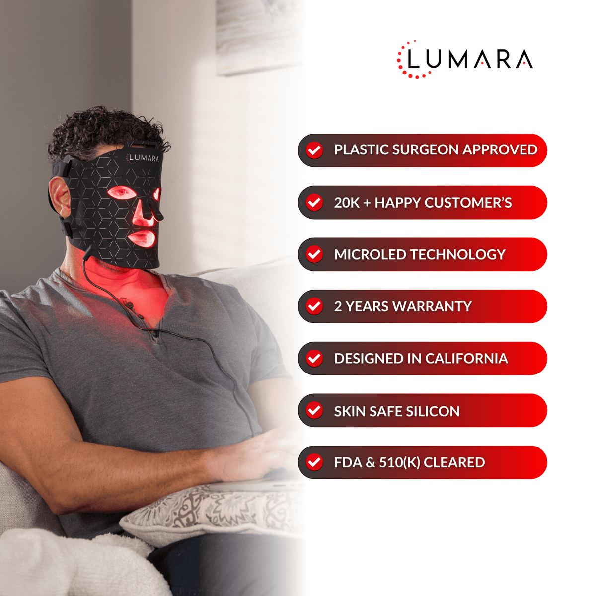 VISO 660nm Red Light Face Mask