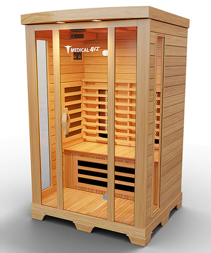 Medical Sauna 4 | 2-Person Full Spectrum Infrared Sauna | Hemlock | 1700W