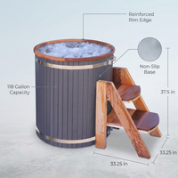 Cold Therapy 1 Person Ice Bath 118 Gallon Cold Plunge 37.5" X 33.25" — Lifestyle