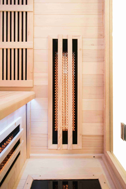 NiceBeam 1–2 Person Infrared Sauna with Red Light & Wood Options
