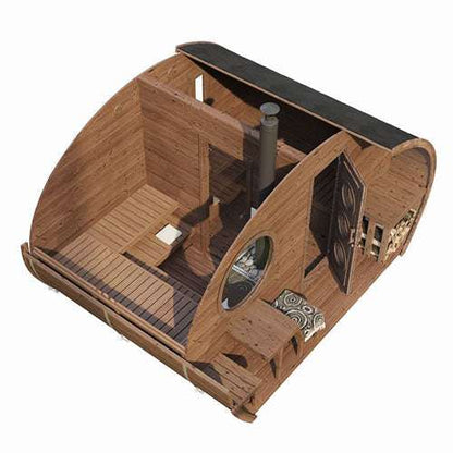 SaunaLife Model G11 2-Room Outdoor Sauna Kit