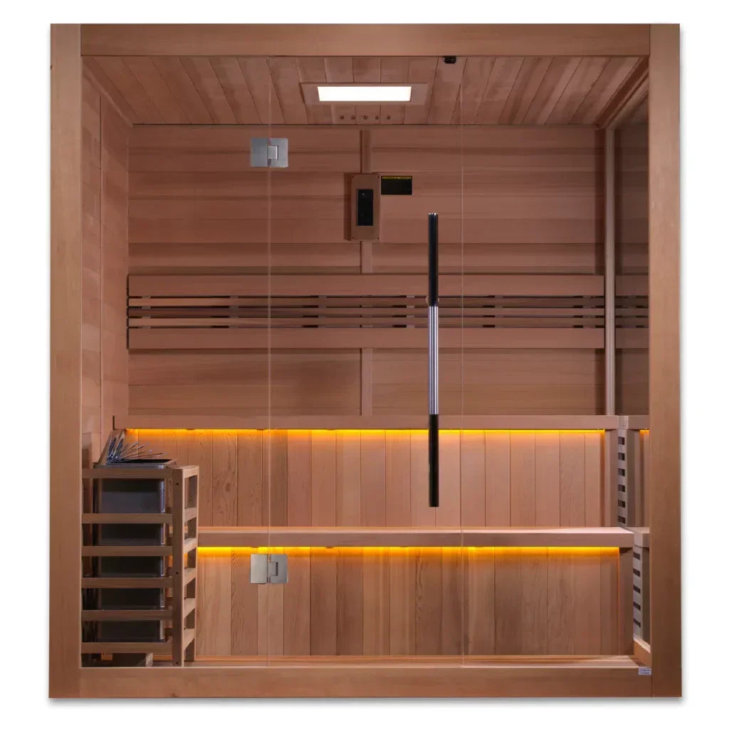Golden Designs Kuusamo 6-Person Traditional Sauna | GDI-7206-01 | Cedar Interior