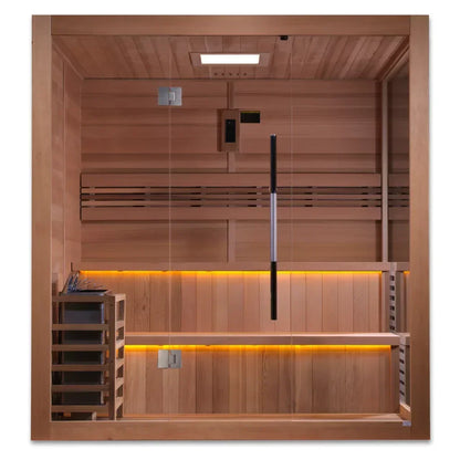 Golden Designs Kuusamo 6-Person Traditional Sauna | GDI-7206-01 | Cedar Interior