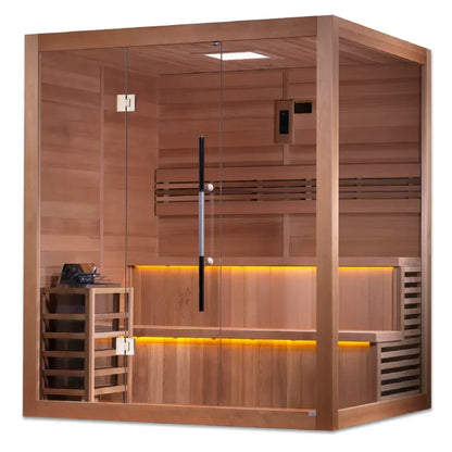 Golden Designs Kuusamo 6-Person Traditional Sauna | GDI-7206-01 | Cedar Interior