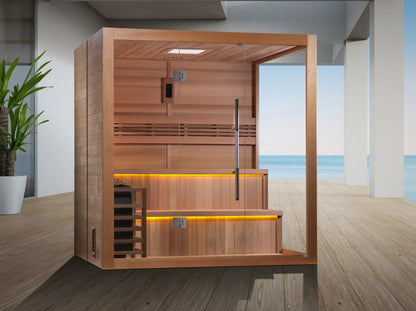 Golden Designs Kuusamo 6-Person Traditional Sauna | GDI-7206-01 | Cedar Interior