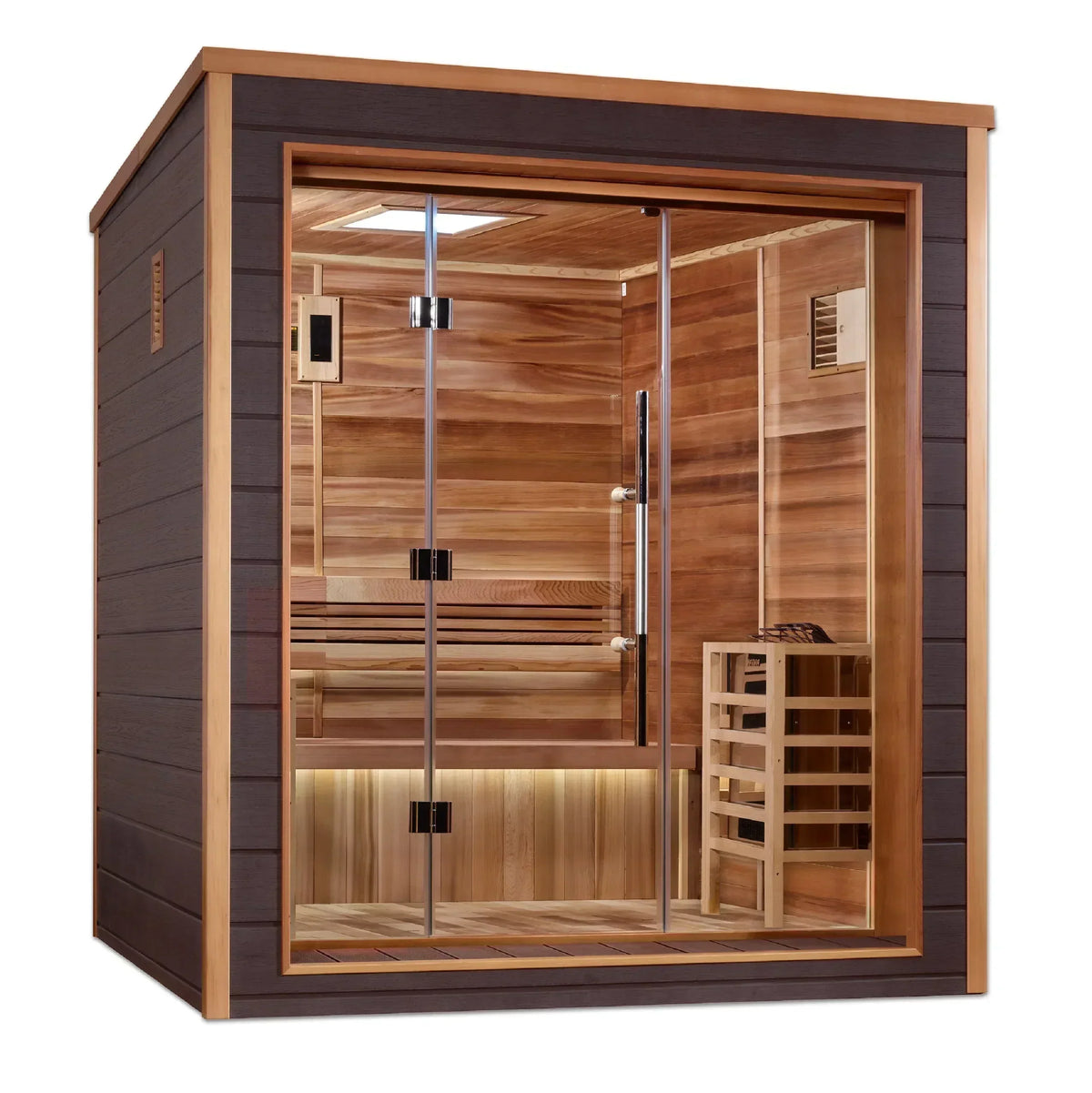 Golden Designs Drammen 3-Person Outdoor-Indoor Traditional Sauna | GDI-8203-01