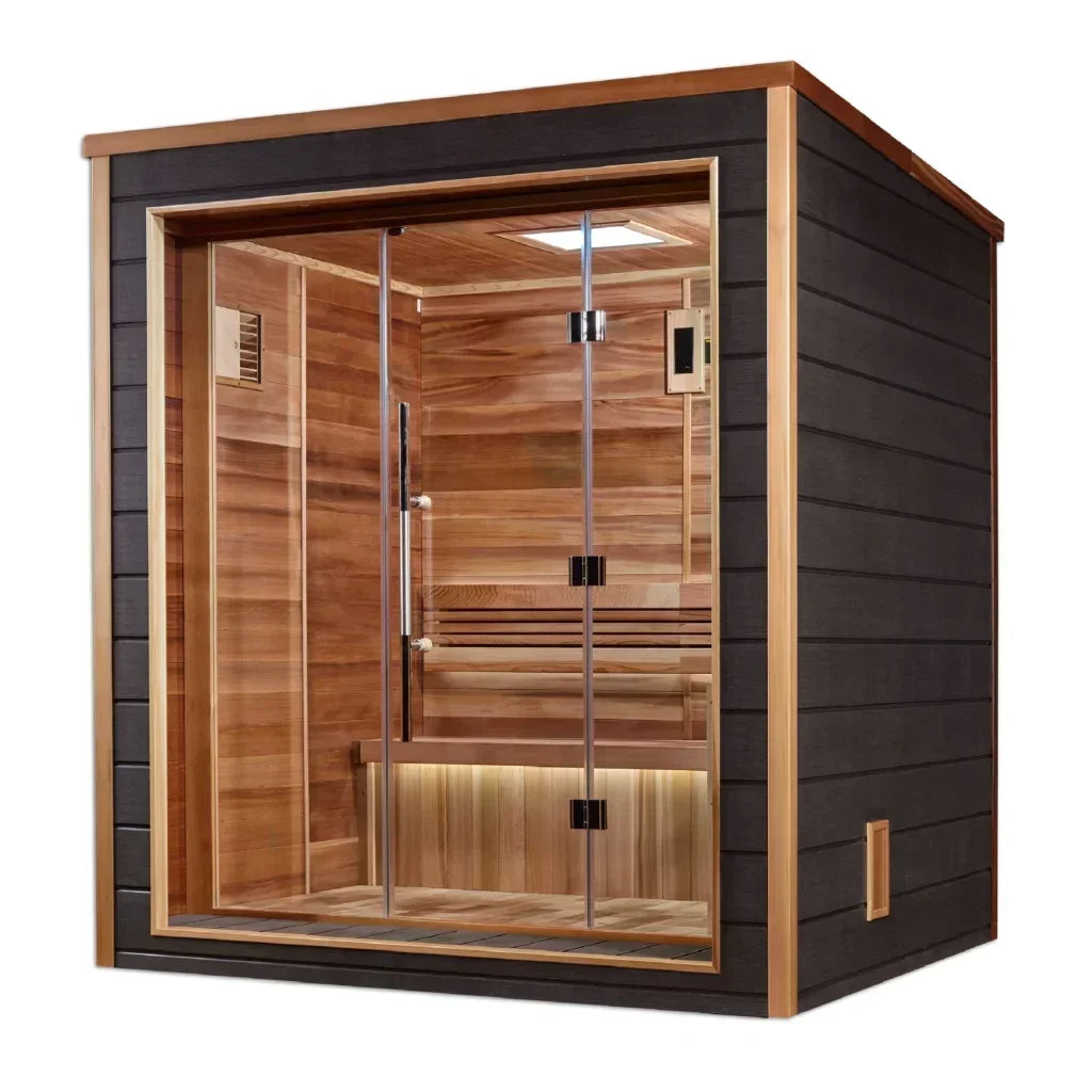 Golden Designs Drammen 3-Person Outdoor-Indoor Traditional Sauna | GDI-8203-01