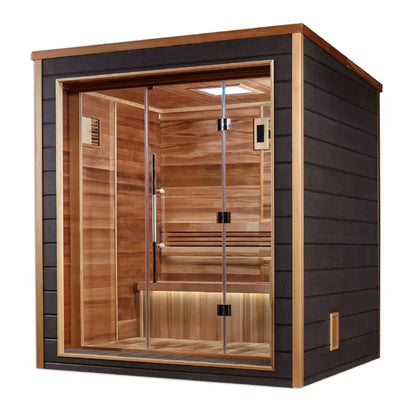 Golden Designs Drammen 3-Person Outdoor-Indoor Traditional Sauna | GDI-8203-01