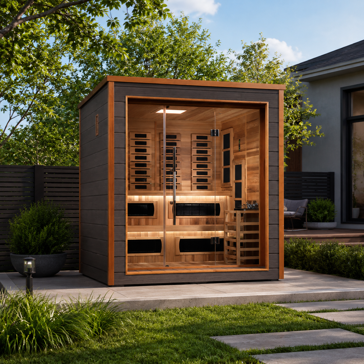 Golden Designs Karlstad 6-Person Hybrid Outdoor Sauna
