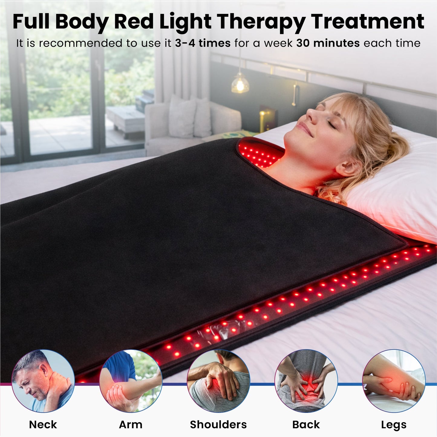 iReliev FullGlow 360 | Full Body Red Light & Near-Infrared Therapy Bag