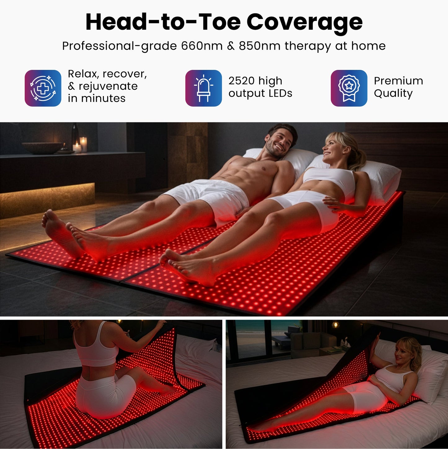 iReliev FullGlow 360 | Full Body Red Light & Near-Infrared Therapy Bag