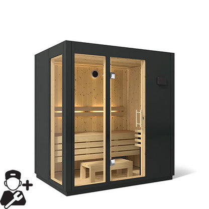 Kohler C1 Indoor Traditional Sauna Kit in Graphite Grey
