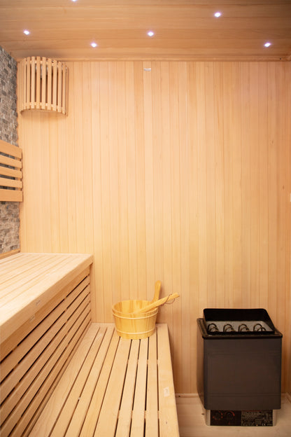 NiceBeam 1–2 Person Infrared Sauna with Red Light & Wood Options