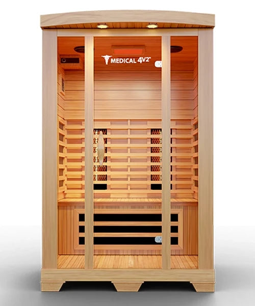 Medical Sauna 4 | 2-Person Full Spectrum Infrared Sauna | Hemlock | 1700W