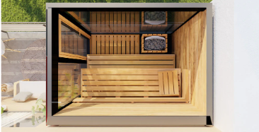 ThermaSol Vera 2–3 Person Outdoor Glass Sauna