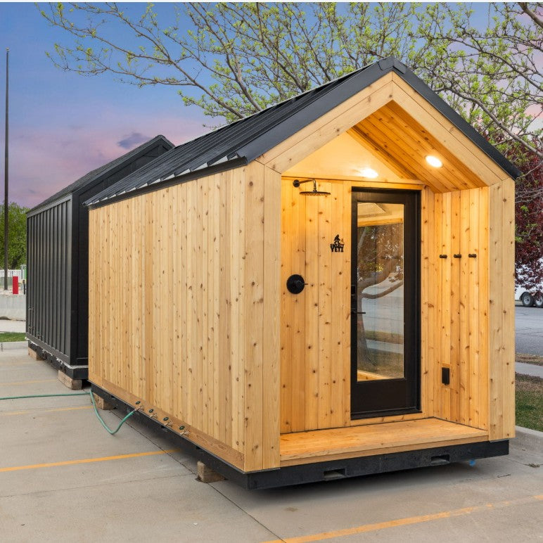 Sweaty Yeti Sauna Plus — 6–8 Person Outdoor Sauna & Barrel Cold Plunge Cabin