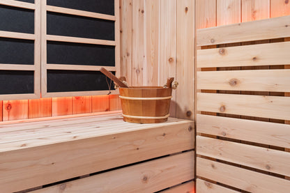 Sweaty Yeti Sauna Plus — 6–8 Person Outdoor Sauna & Barrel Cold Plunge Cabin