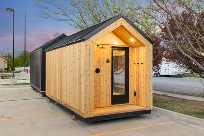 Sweaty Yeti Sauna Plus — 6–8 Person Outdoor Sauna & Barrel Cold Plunge Cabin