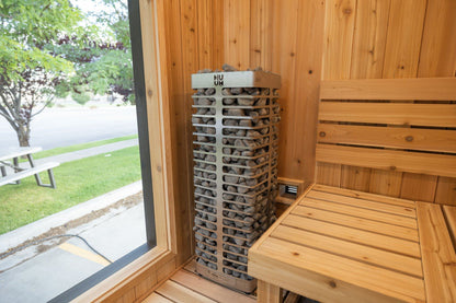 Sweaty Yeti Sauna Plus — 6–8 Person Outdoor Sauna & Barrel Cold Plunge Cabin