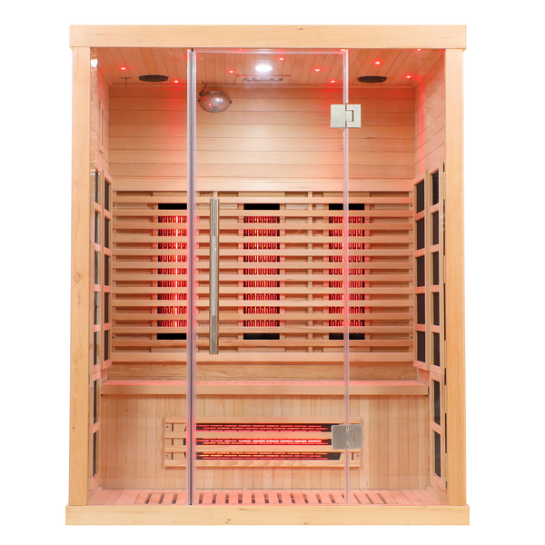 Blisspod Venetian | 3-Person Full Spectrum Infrared Sauna | Canadian Hemlock | 11 Heaters