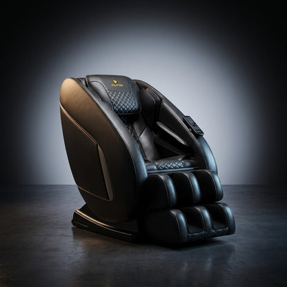Massage Chair Neck Massager with Zero Gravity Heating Bluetooth Functions (Black) — Studio Shot