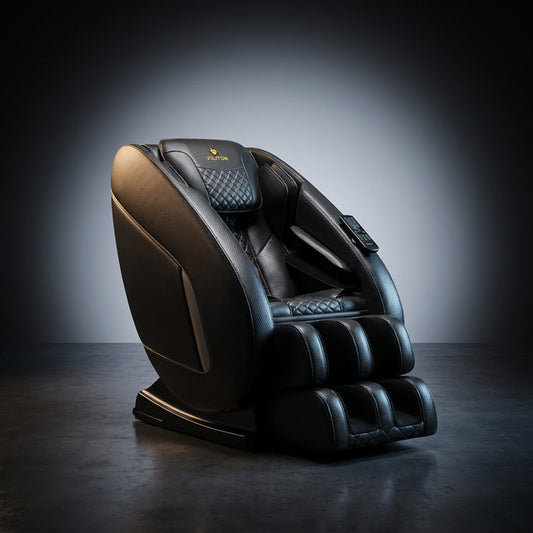 Massage Chair Neck Massager with Zero Gravity Heating Bluetooth Functions (Black) — Studio Shot