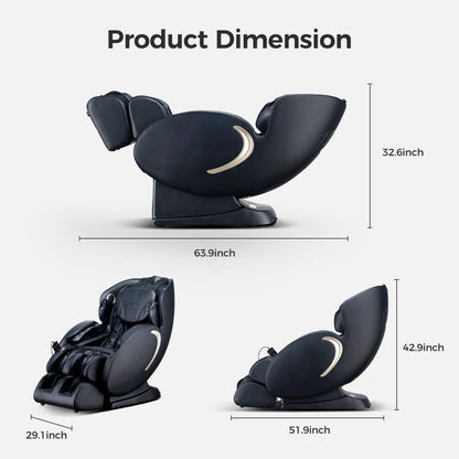 Bosscare 3D Zero-Gravity Shiatsu Massage Chair with App Control