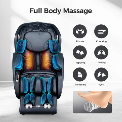 Bosscare 3D Zero-Gravity Shiatsu Massage Chair with App Control