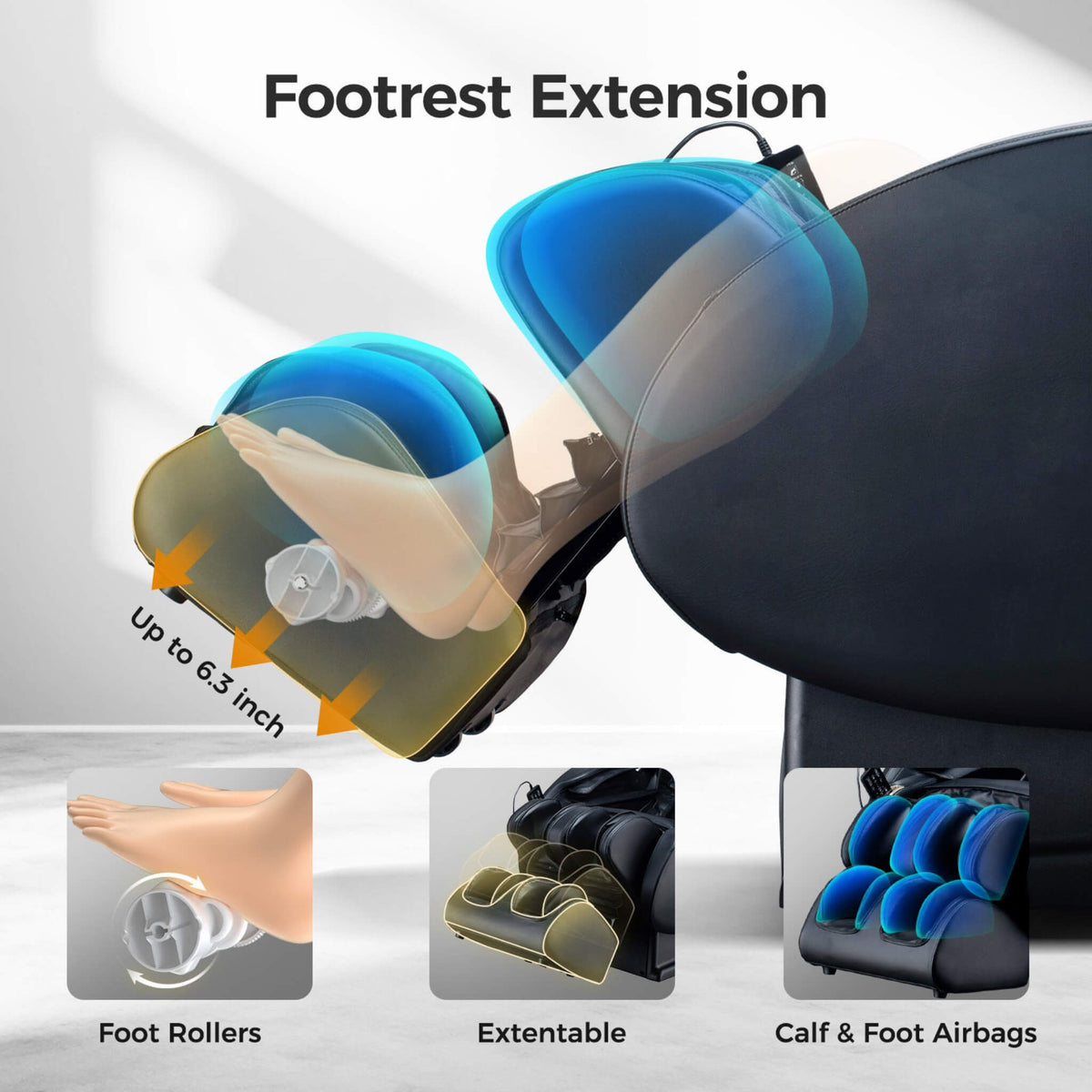 Bosscare 3D Zero-Gravity Shiatsu Massage Chair with App Control