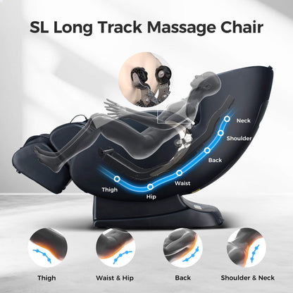 Bosscare 3D Zero-Gravity Shiatsu Massage Chair with App Control