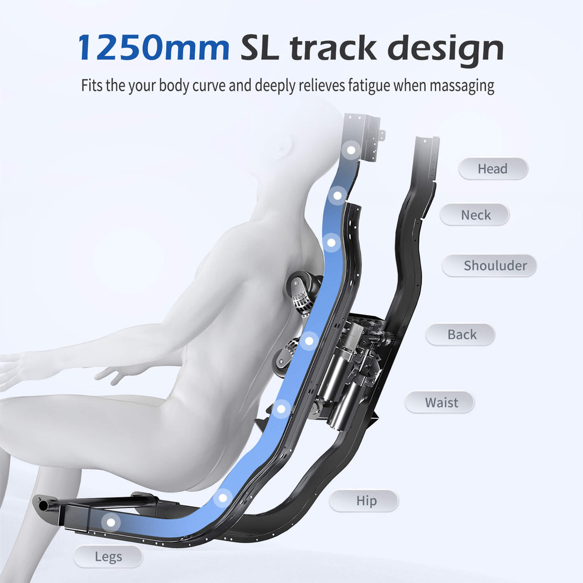 Bosscare Full-Body Zero-Gravity Massage Chair | Gray | App Control